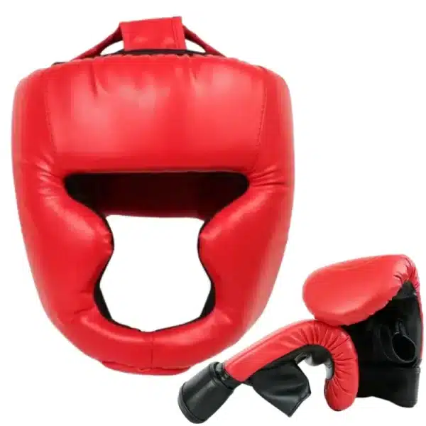 Boxing Gloves and Helmet Set - Image 2