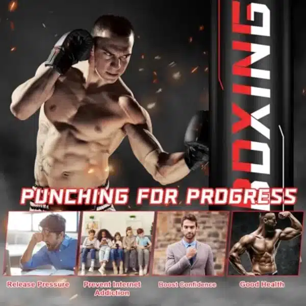 Freestanding Punching Bag with Boxing Gloves and Electric Air Pump for Beginners - Image 4