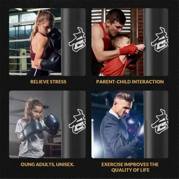 Oxford Hollow Boxing Bag and Gloves Set - Image 2