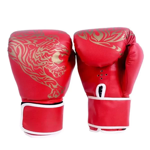 MMA Safety Boxing Gloves Helmet Head Gear & PU Leather Gloves - Image 4