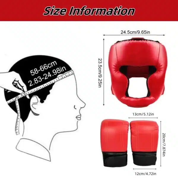 Boxing Gloves and Helmet Set - Image 6