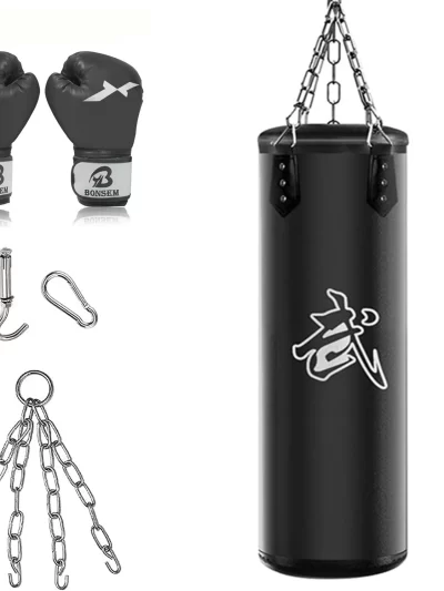Oxford Hollow Boxing Bag and Gloves Set