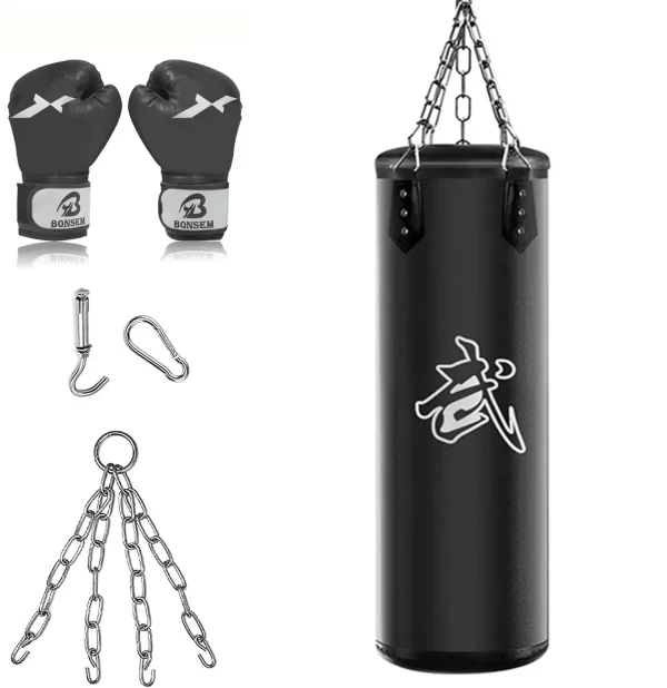 Oxford Hollow Boxing Bag and Gloves Set