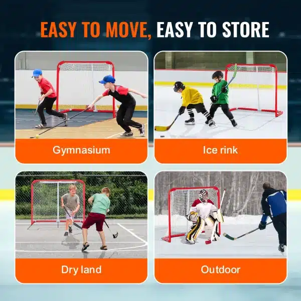 VEVOR Youth Street Hockey Net Steel Hockey Goal - Image 6
