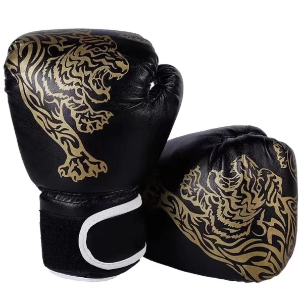 MMA Safety Boxing Gloves Helmet Head Gear & PU Leather Gloves - Image 3